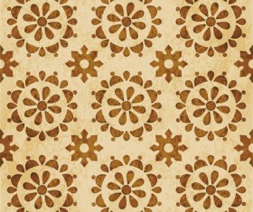 Retro kaleidoscope floral seamless pattern vector 13