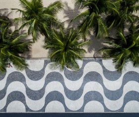 Rio De Janeiro beach sidewalk Stock Photo 01