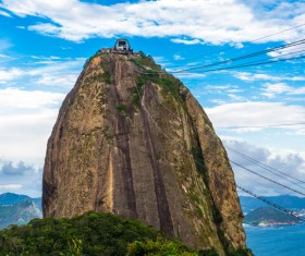 Rio De Janeiro sugar bread mountain cable car Stock Photo 01