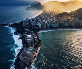 Rio de Janeiro Baka Bana Beach Stock Photo 03