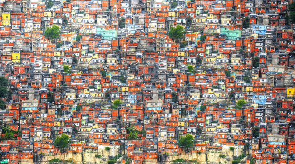 Rio de Janeiro slums in Brazil Stock Photo 01