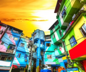 Rio de Janeiro slums in Brazil Stock Photo 02