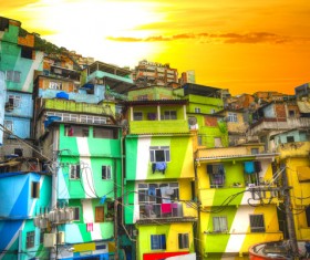 Rio de Janeiro slums in Brazil Stock Photo 03