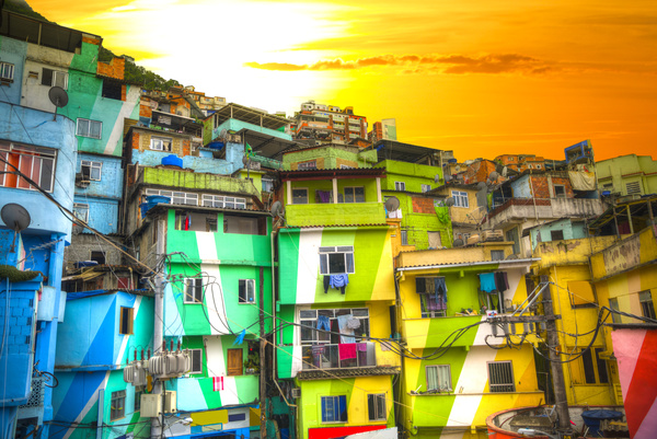 Rio de Janeiro slums in Brazil Stock Photo 03