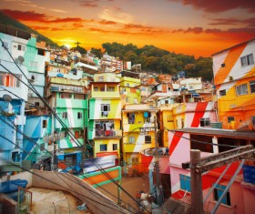 Rio de Janeiro slums in Brazil Stock Photo 04