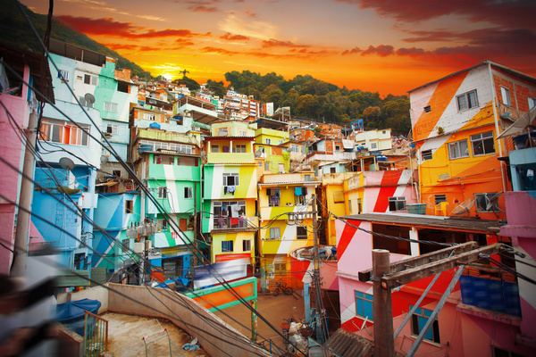 Rio de Janeiro slums in Brazil Stock Photo 04