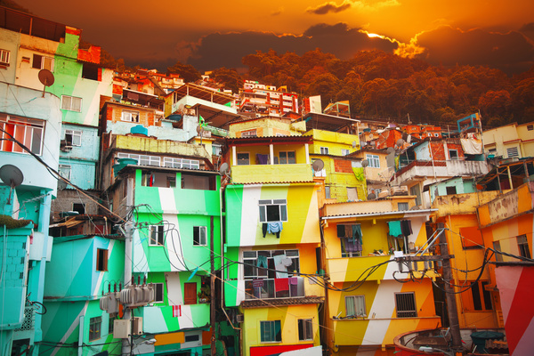 Rio de Janeiro slums in Brazil Stock Photo 05