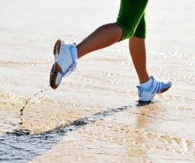 Run on the beach Stock Photo 01