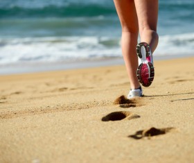 Run on the beach Stock Photo 02