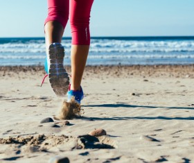 Run on the beach Stock Photo 03