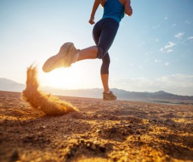 Run on the beach Stock Photo 04