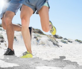 Run on the beach Stock Photo 05
