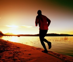 Run on the beach Stock Photo 06