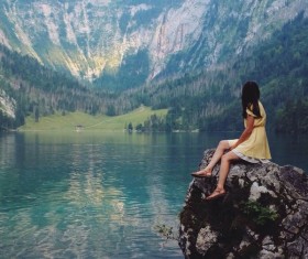 Scenery of the beautiful valley Stock Photo