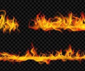 Set of fires illustration vector 03