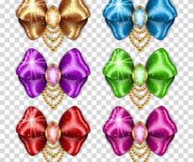 Set of satin bows vector illustration