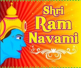 Shri ram navami vector background