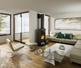 Small bright living room Stock Photo