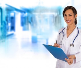 Smiling young female doctor Stock Photo