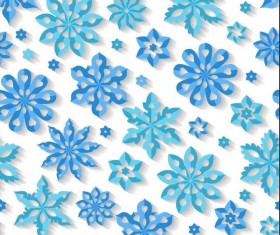 Snowflake paper cut pattern seamless vector 01