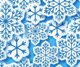 Snowflake paper cut pattern seamless vector 02