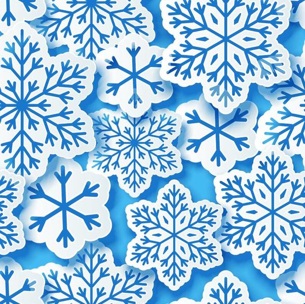 Snowflake paper cut pattern seamless vector 02