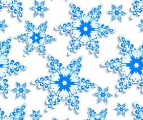 Snowflake paper cut pattern seamless vector 03