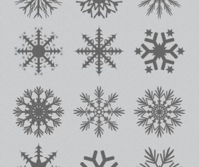 Snowflakes design vector set