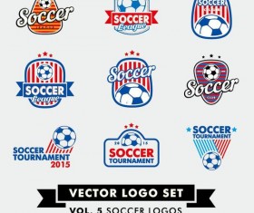 Soccer logos set vector