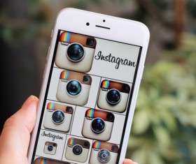 Social Media Apps on iPhone Stock Photo 08