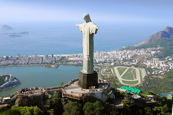 Statue of Christ in Rio de Janeiro Stock Photo