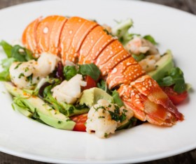 Steamed lobster Stock Photo 01