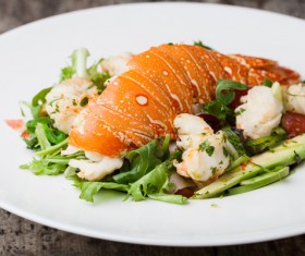 Steamed lobster Stock Photo 02