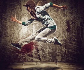 Street dance girl Stock Photo 04