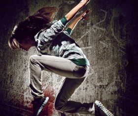 Street dance girl Stock Photo 05