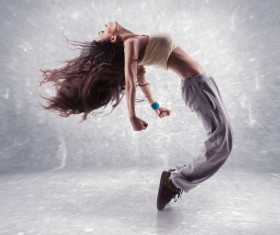 Street dance girl Stock Photo 06