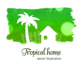 Summer watecolor illustration vector 03