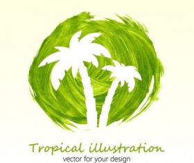 Summer watecolor illustration vector 07