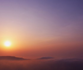 Sunlight on high cloudy atmosphere Stock Photo