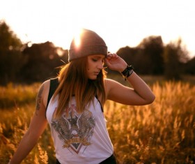 Tattoo girl Stock Photo