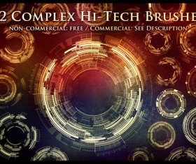 Tech Sci-Fi Circle Photoshop Brushes
