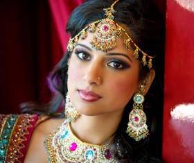 The beautiful bride of India Stock Photo