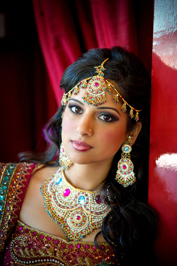 The beautiful bride of India Stock Photo