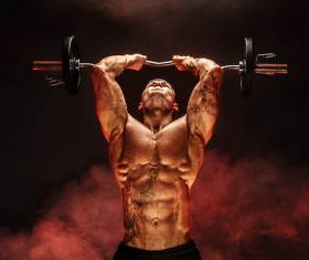 The man who exercises muscles Stock Photo 01
