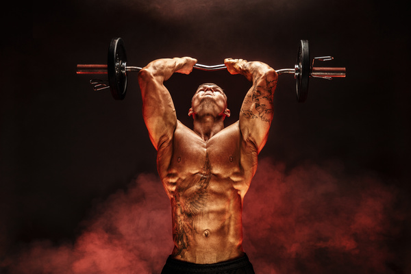 The man who exercises muscles Stock Photo 01