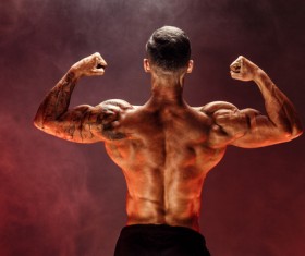 The man who exercises muscles Stock Photo 02