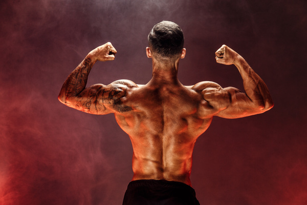 The man who exercises muscles Stock Photo 02