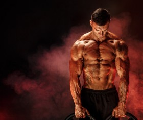 The man who exercises muscles Stock Photo 03
