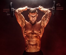 The man who exercises muscles Stock Photo 07