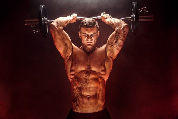 The man who exercises muscles Stock Photo 07